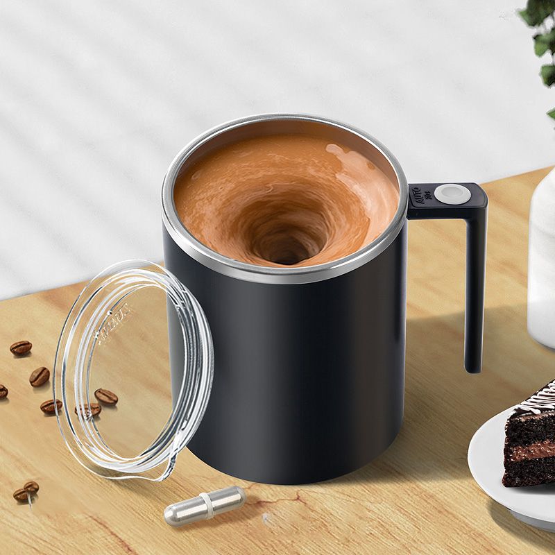 Cốc giữ nhiệt tự lắc có nắp resin 360ml