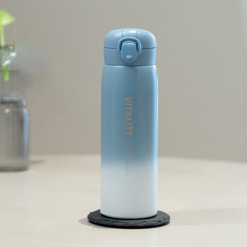 Bình giữ nhiệt thép không gỉ 304, nắp bật, thân sơn màu 520ml