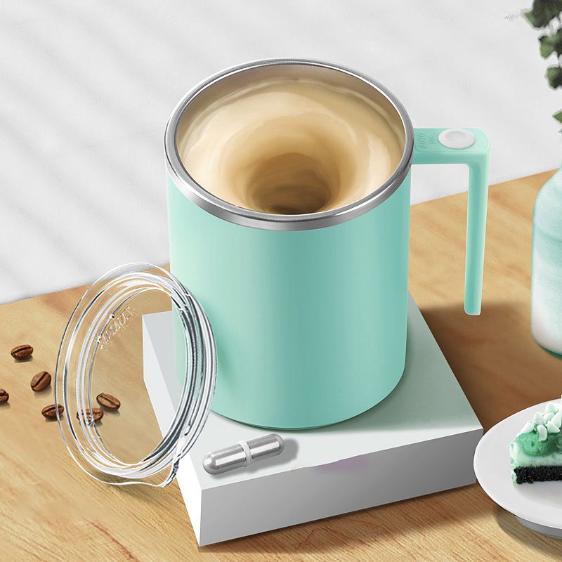 Cốc giữ nhiệt tự lắc có nắp resin 360ml