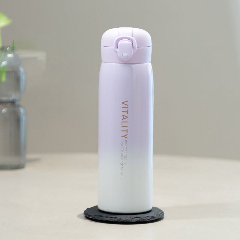 Bình giữ nhiệt thép không gỉ 304, nắp bật, thân sơn màu 520ml