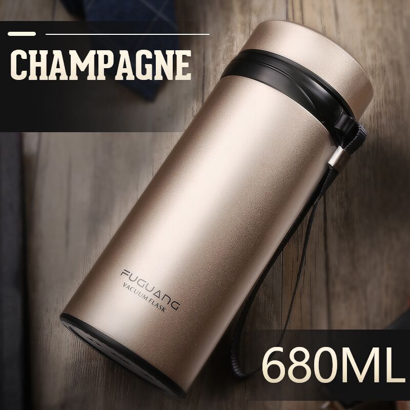 Bình giữ nhiệt thép không gỉ 304,  thân màu 680ml